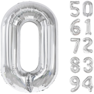 Number Foils- Silver